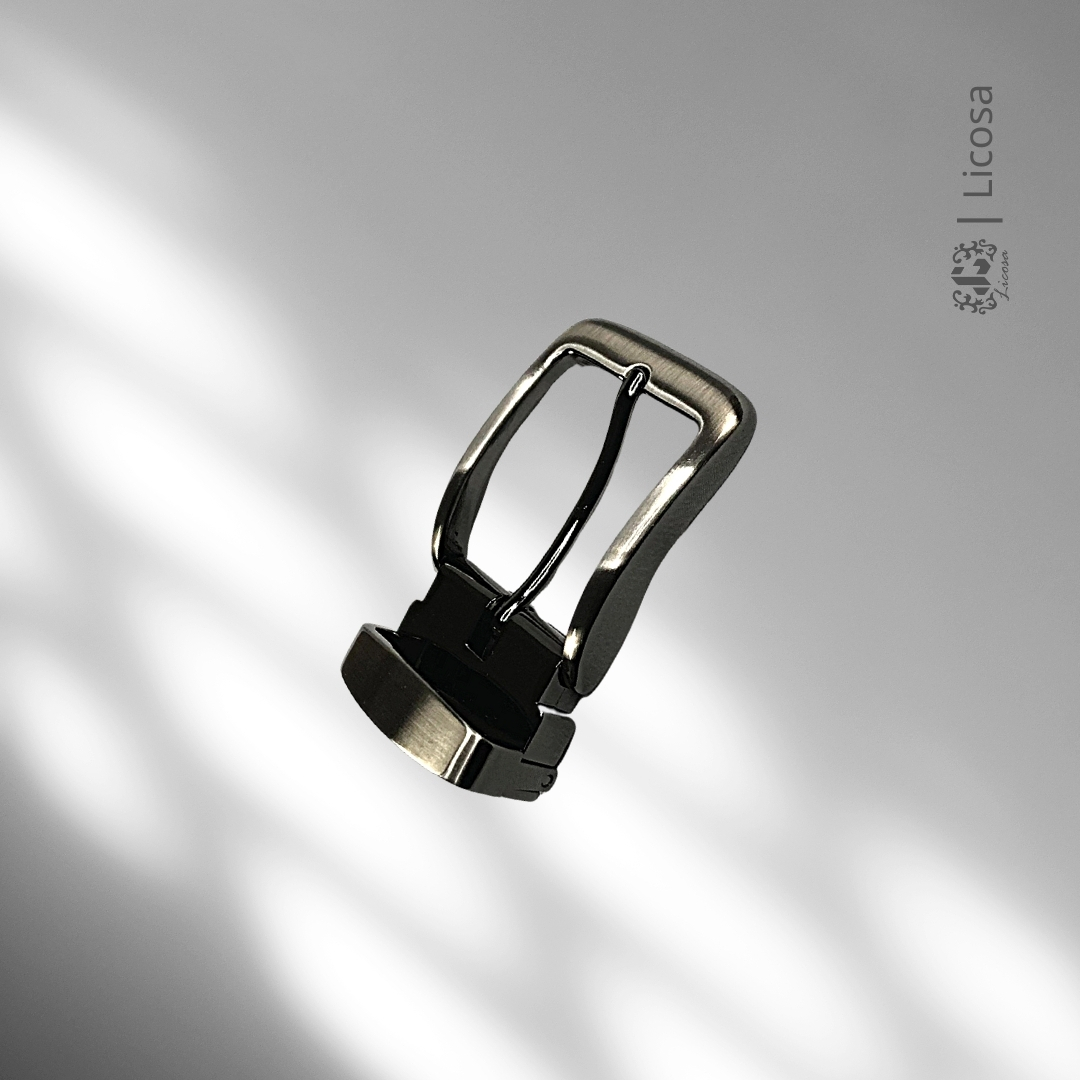 亮面黑質感牛皮帶:圖片 4