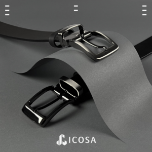 亮面黑質感牛皮帶